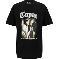 triko Urban Classics Tupac _ 2Pac Matw Sepia Oversize T-Shirt černé