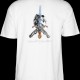 T-shirt Powell Peralta Skull & Sword White