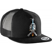 kšiltovka Powell Peralta Skull and Sword Trucker Cap Černá Black