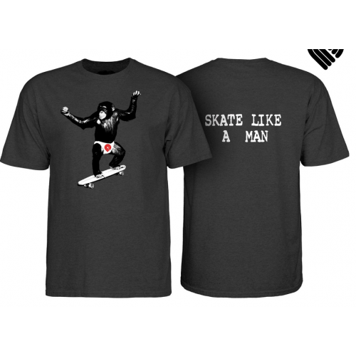 tričko Powell Peralta  Skate Chimp Tee tmavě šedé Charcoal Heather