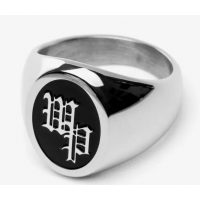 prsten Wasted Paris Signature Ring (silver black II)