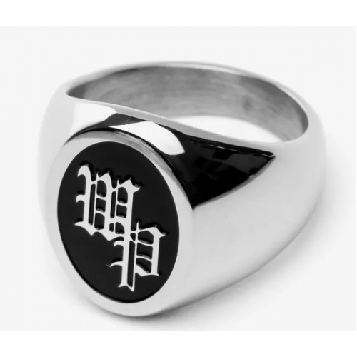 prsten Wasted Paris Signature Ring (silver black II)