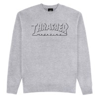 mikina Thrasher Shadow Mag Logo Crewneck šedá