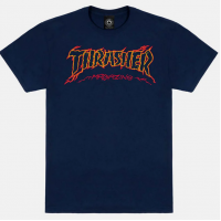 T-shirt Thrasher Cracked by Exteenager Navy Blue