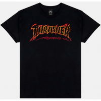 tričko Thrasher Cracked by Exteenager černé