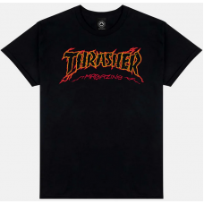 tričko Thrasher Cracked by Exteenager černé