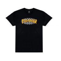 T-shirt Thrasher Checkered Oval Black