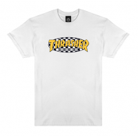 T-shirt Thrasher Checkered Oval White