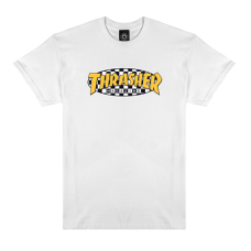 tričko Thrasher Checkered Oval bílé