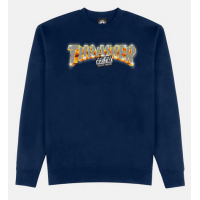mikina Thrasher Explicit crewneck navy modrá