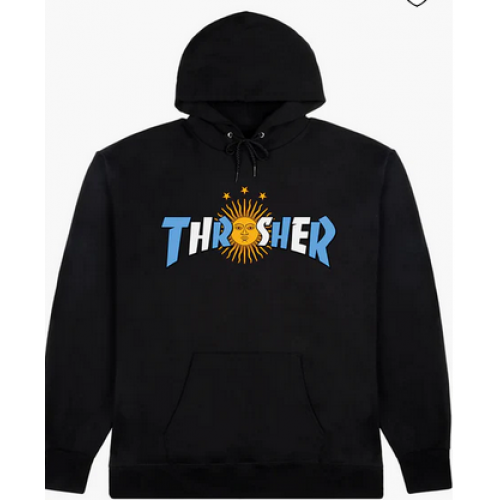 Hoodie Thrasher Argentina Estrella Black