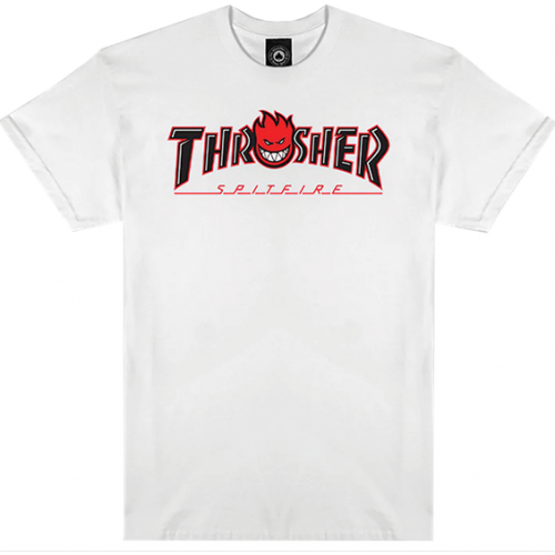 tričko Thrasher Spitfire Big Head Outline bílé