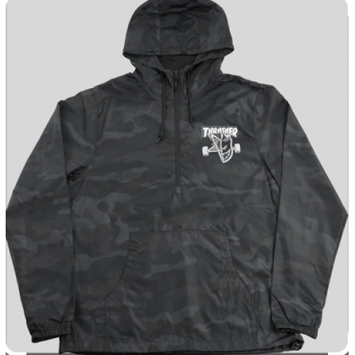 větrovka bunda Thrasher Spitfire Thrash & Burn - černá