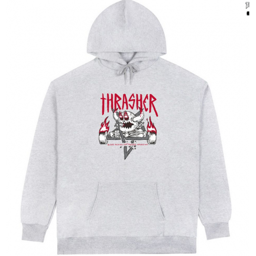 Hoodie Thrasher Toy Machine Monster Gram Ash Grey