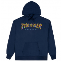 Hoodie Thrasher Smile by Spanky Navy Blue