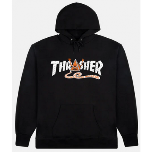Hoodie Thrasher Toy Machine Pyramid Black