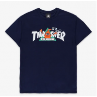 tričko Thrasher x Toy Machine Vortex navy modré