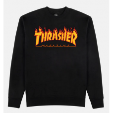 mikina Thrasher Flame Crewneck černá