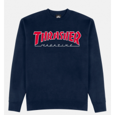 mikina Thrasher Outlined Crewneck navy modrá