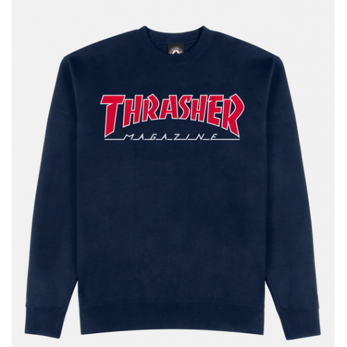 mikina Thrasher Outlined Crewneck navy modrá