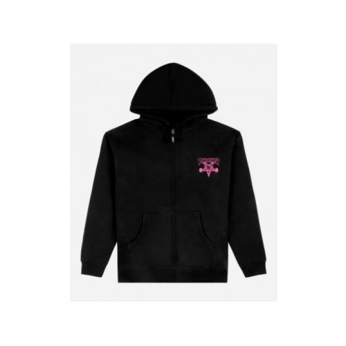 Thrasher Zip Hoodie Pink Little Skategoat Black