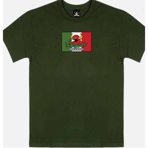tričko Thrasher x Toy Machine  Hecho Forrest Green zelené