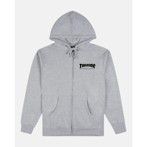 mikina Thrasher Mag zip Hoodie šedá