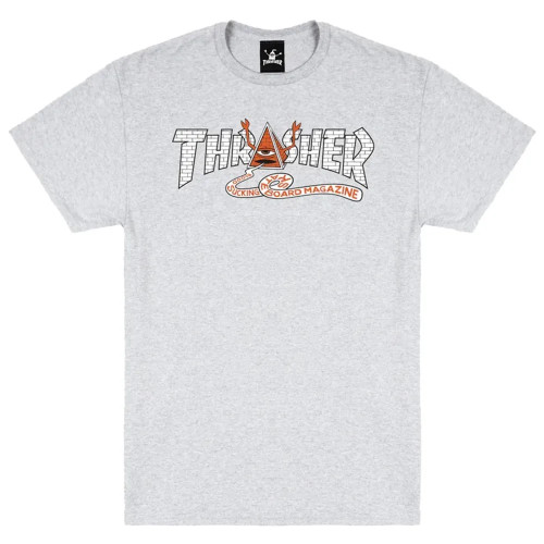 Triko Thrasher x Toy Machine Pyramid šedé