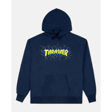mikina Thrasher Lightning Hoodie Navy modrá