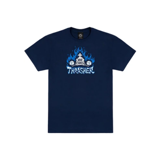 tričko Thrasher Who Cares by Neckface navy modré