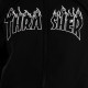 Hoodie Thrasher Flame Embroidered Full-zip Black