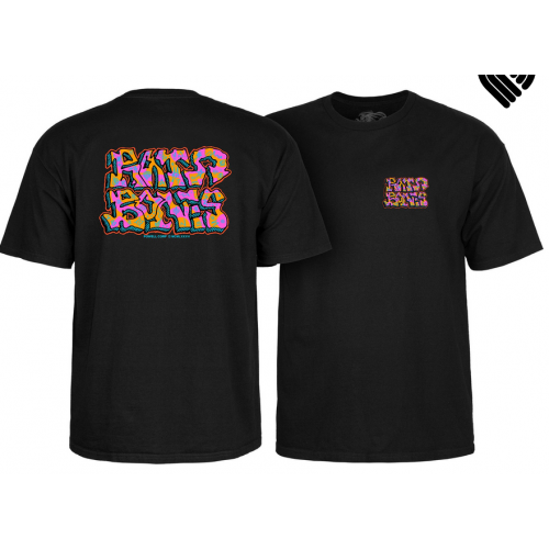 tričko Powell Peralta Rat Bones Graffiti Černé Black