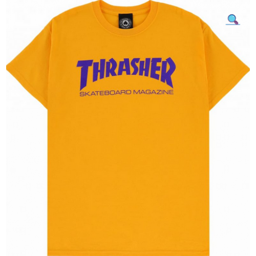 Triko Thrasher Skatemag Gold/Purple