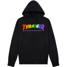 Hoodie Thrasher Rainbow Mag Black