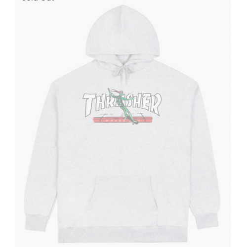 Hoodie Thrasher Red Curb by LSD Worldpeace Ash Grey