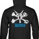 Hoodie BONES WHEELS Vato Rat Black